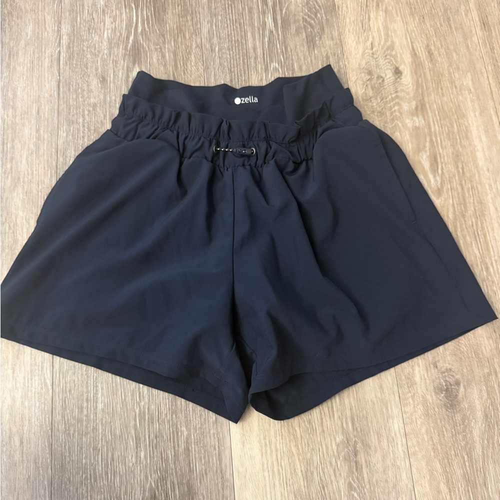 Zella Blue Athletic Shorts Lightweight Elastic Waist
